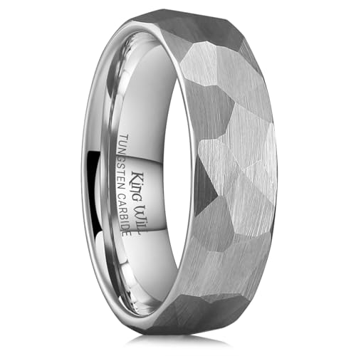 Imagen de King Will Anillos de tungsteno de 6 mm y 8 mm para hombre