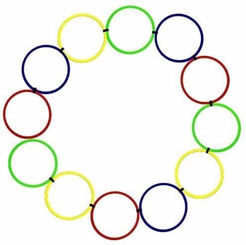 YMD Flat Ring 12 pc with 6 Straps Speed Ladder (Multicolor)-image-7