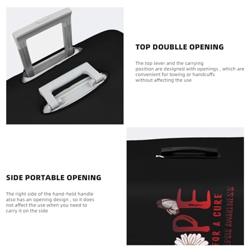 Travel Luggage Cover Hope For A Cure Sepsis Awareness Flower Fashion Washable Baggage Suitcase Protector Fit For Luggage Large4