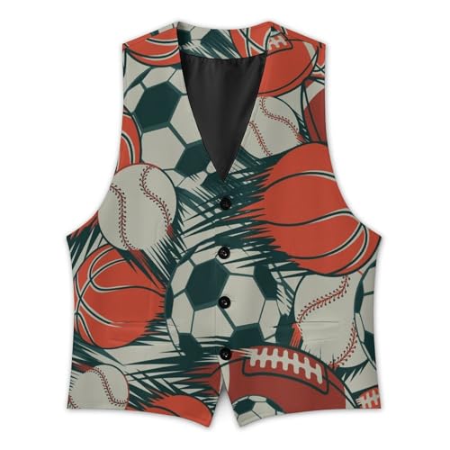 Comics Style of Balls Men's Suit Vest Slim Fit V-Ncek Waistcoat Business Casual Vest3