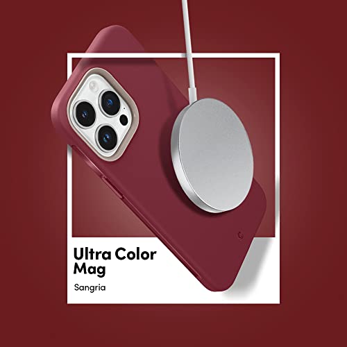 Image of Spigen Cyrill UltraColor Mag | iPhone 14 Pro Case | Red Burgundy iPhone 14 Pro Back Cover | TPU+Poly Carbonate - Sangria