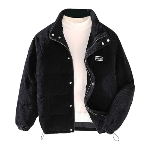 Manteau ample matelassé bleu imprimé d'automne et hiver pour femme