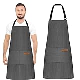 Photo Gallery sihuitu grembiule regolabile unisex con tasca grembiule da cucina da chef per donne uomini casa cucina macellaio barbecue ristorante, nero 2 pezzi., taglia unica Photo Gallery sihuitu grembiule regolabile unisex con tasca grembiule da cucina da chef per donne uomini casa cucina macellaio barbecue ristorante, nero 2 pezzi., taglia unica