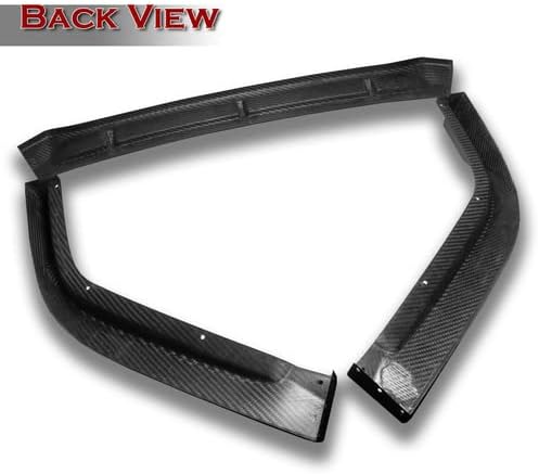 3 Pieces Real Carbon Fiber Front Bumper Lip Spoiler Splitter Side Body Kit Trim Protection Compatible with 2016 2017 Honda Accord 4DR Sedan