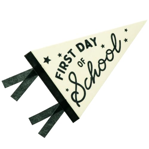 Goroovr Baby Boy Nursery Decor First Day of School Banner Sign for Kids Boys Room Decor Flags Wall Penants Preppy Navy Blue Wall Hanging Decor for Kids Toddler Boys Nursery Bedroom Room Playroom