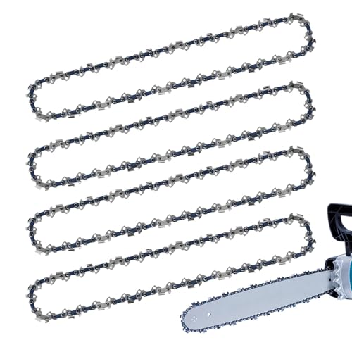 Spetsbst 4 Stück Ersatzkette Sägekette 25 cm Antriebsglieder 3/8LP Kettensäge Kette mit 40 Treibglieder Rückschlagsarme Kette für 10 Zoll Schwert