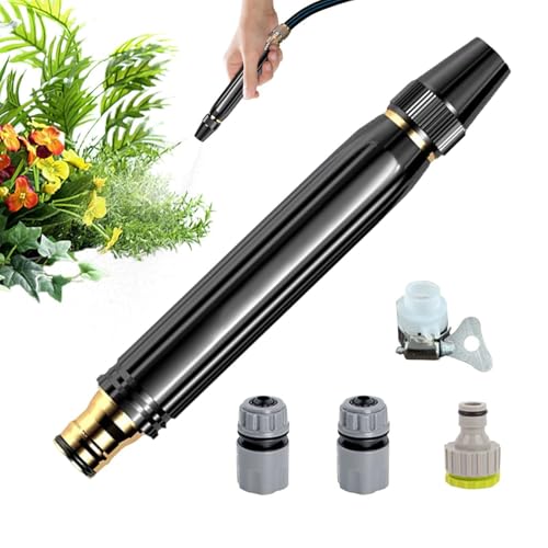 Embout de buse d'arrosage haute pression | Accessoire de pulvérisation réglable à main résistant | Buse haute pression pour tuyau de jardin | pour pelouse, cour, arrosage des,