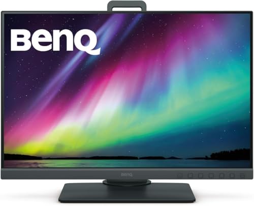 Image of BenQ SW240 24 inch 1920x1200 IPS 16:10 WUXGA Monitor| 99% Adobe RGB| 100% sRGB| 95% DCI-P3| Pantone Validated|Calman Verified|Delta E<2|H /W Calibration|3D-LUT| HDMI|DP|USB|DVI-DL|Shading Hood|(Grey)
