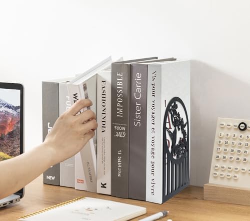 Weudes Book Ends, Hummingbird Bookends For Shelves, Decorative Book Ends For Heavy Books, Non-Skid Book Shelf Holder To Hold Books For Office thumb #5