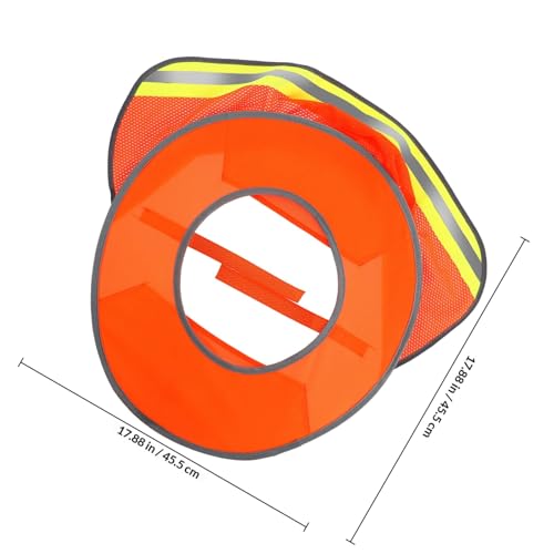 Zerodeko Visera de ala Completa para Casco de Construcción Naranja, 2 Piezas 2