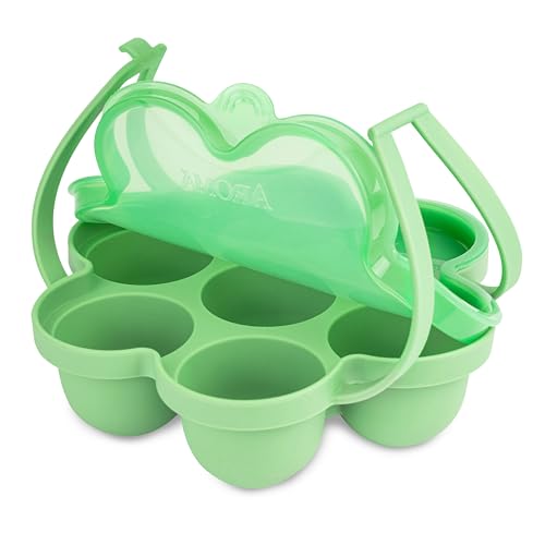 AROMA® Silicone Egg Bite Mold and Mini Muffin Tray with Storage Lid and Handles (20-Cup Digital Rice Cooker Accessories)