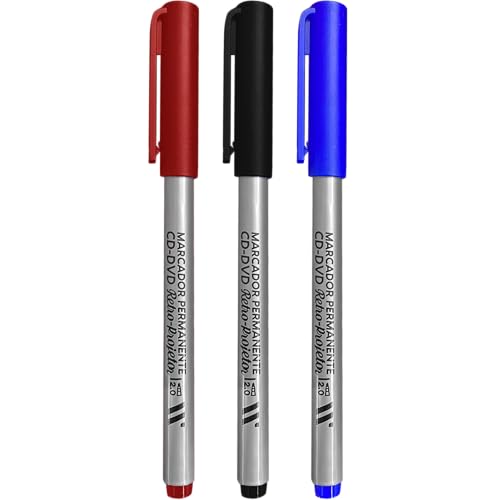 Caneta CD-DVD 2 mm, Newpen, Marcador, 3 Unidades, Multicor