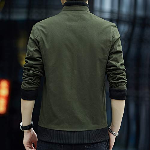 Womleys Mens Casual Windbreaker Outerwear Slim Fit Cotton Lightweight Jackets (Medium, Army Green) #TOP3