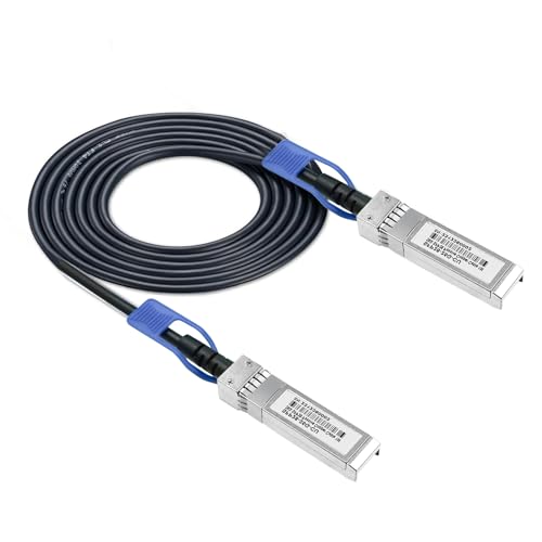 SFP+ DAC Twinax Cable - SFP Patch Cable,25GBASE-CU Passive Direct Attach Copper SFP Cable for Cisco SFP-H10GB-CU2M,Ubiquiti UniFi UC-DAC-SFP+,Meraki,Fortinet,D-Link,2.5-Meter(8ft)