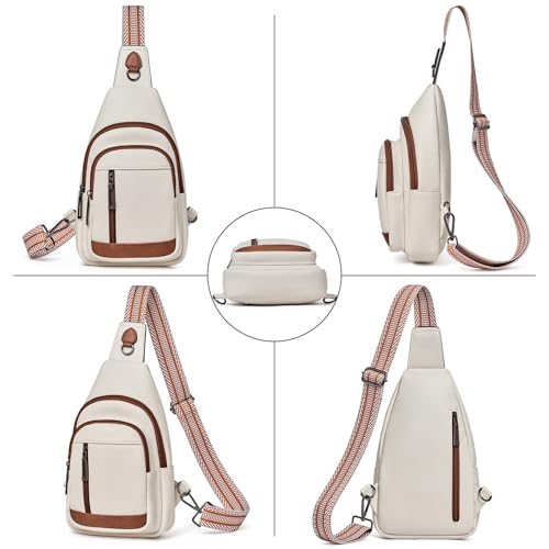 Image of cakang Womens Sling Bag Crossbody Bags for Women Vegan Leather Sling Backpack Daypack Fanny Pack Crossbody Purse Travel
