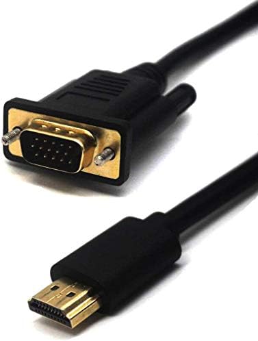 LOKEKE HDMI to VGA Cable With IC,Gold-Plated 1080P HDMI Male to VGA Male 4K Surported,No Sound Transfer(4.92FT, 1.5M)