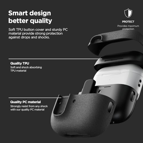 Image of VRS Design Modern Lock for Apple AirPods Pro 3rd Generation Case (2025) - Sleek Protective Style with Locking Security Compatible with Airpods Pro 3 (Sand Stone)