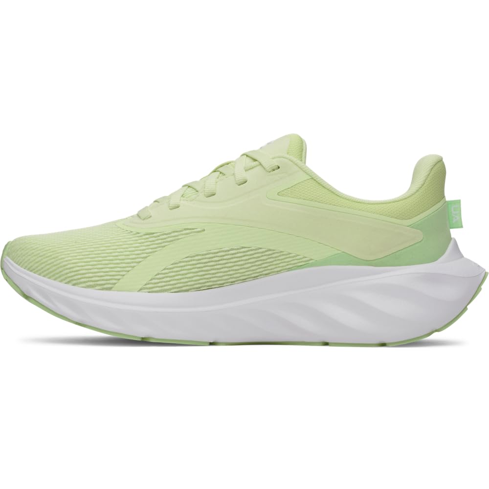 Under Armour Womens Charged+ Ascend Running Shoes 8.5 (391) Fade Green/Lumos Lime/White