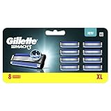Gillette Mach3 Recharges De Lames De Rasoir Pour Homme, À 3 Lames, 8 Recharges De Lames, Lames Plus Résistantes Que L'Acier