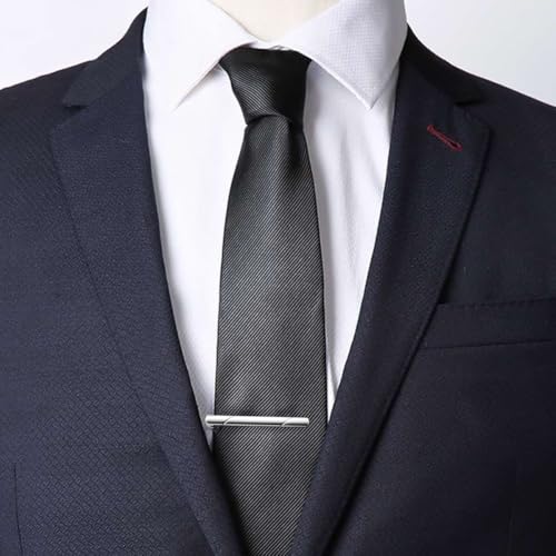 Image of Yoursfs Classic Slash Tie Clips for Men Regular Tie Bar Stainless Steel Tie Clip for Formal Occasions Wedding Anniversary Business