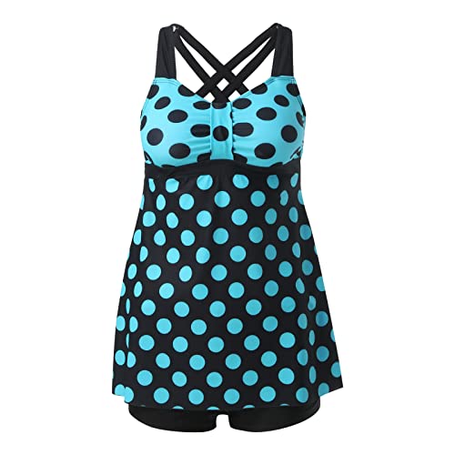 Lnmuld Womens Bikini Swimsuits Women's Swimwear Tankini 2 Piece Normal Swimsuit Backless 2 Piece Printing Adjustable Print Black #TOP2