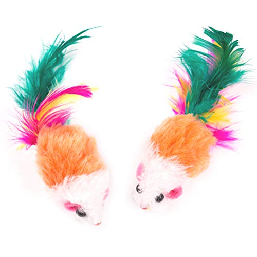 Airsun Lot de 10 jouets à fourrure Souris pour chat animal de compagnie – Image 4