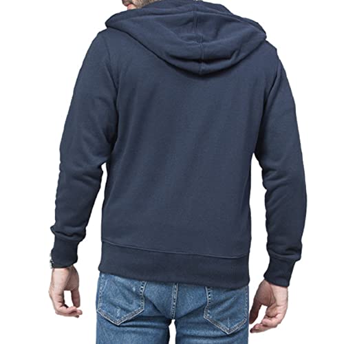 Maiyifu-GJ Men's Full Zip Long Sleeve Hoodies Lightweight Slim Fit Solid Color Hoodie Hooded Sweatshirt With Kanga Pocket3