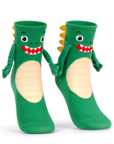 Crazy Socks for Kids Silly 3D Wacky Funny Holding Hands Animal Crew Socks