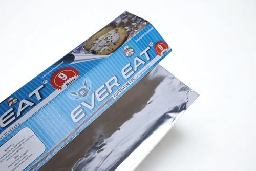 Image of Aluminium Foil Roll | Food Grade Kitchen Wrap and Durable Heat Retention Sheet | Tear Resistant Easy Cut | Strong Flexible Silver Wrap Paper (9 Meter (Pack of 2))
