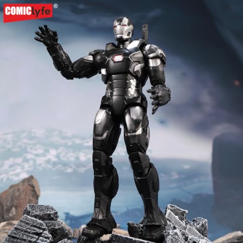 Image of Marvel War Machine 7 Inch Superhero Action Figure Toy | Avengers Collectible Figurine | Fully Articulated ABS + PV Material | Armored Superheroes Toy by Comiclyfe for Kids & Collectors