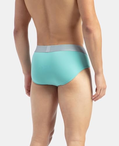 Image of Jockey IC27 Men's Tactel Microfiber Elastane Stretch Solid Brief with Moisture Move Treatment