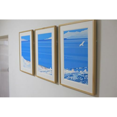 オリジナル風景画 オーダー制作 額装付きジクレープリント 小田原にある景色 心象 片田舎の風景 子供の頃に見た 海 空 山
