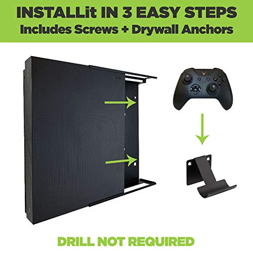 image for HIDEit Mounts X1X Bundle, Wall Mounts for Xbox One X and Controllers, 