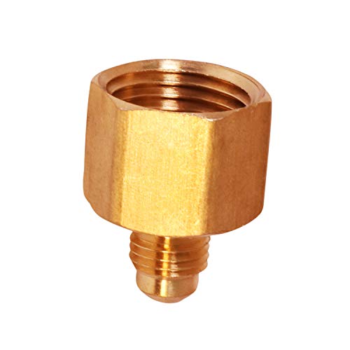 highcraft G46S-1412 Flare x hembra reductor adaptador de tubería de 1/4' OD x 1/2' FIP Conexiones de latón