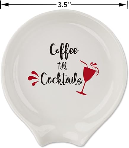 Miniatura 2 de Soporte para cuchara de café grabado con bonito soporte para cuchara de mostrador divertido soporte para casa de campo bar estación de café