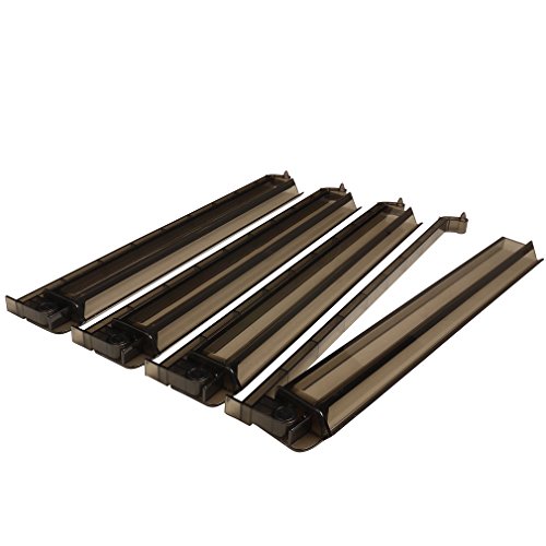 American Mahjong All-in-One Tile Rack & Pusher Arm - Set of 4 - Translucent Black