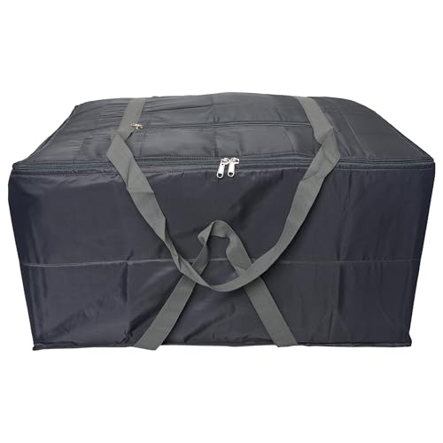 Image of Peafowl Double Bed Blanket Bag Cover /Saree Bag With Water Proof Dust Proof /King Size Blanket Cover Jumbo Bag (Grey)