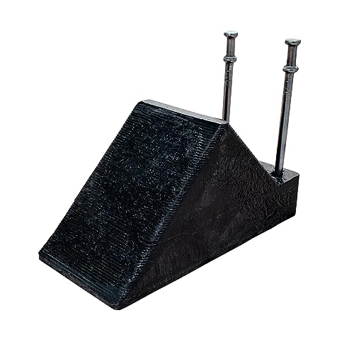 Image of bullke USA Made Plastic Pipe Chocks with Nails - 5 inch Size - Durable, 100% Recycled Plastic - Ideal for Securing Pipes, Heavy Duty, Eco-Friendly, Long-Lasting, Construction (1)