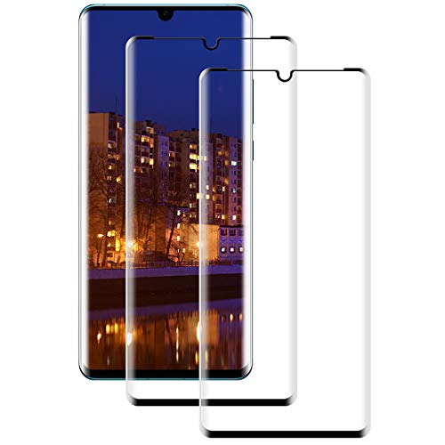 Miuphro Protector de Pantalla para Huawei P30 Pro, [Compatible con Carcasa][Alta Definicion][9H Dureza][Anti-Arañazos] [Anti-Burbujas][2 Piezas] Cristal Templado Premium