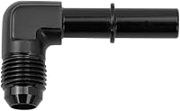 Vista 3 de KRD PERFORAMANCE 3/8 SAE Conexión rápida a 6AN Macho Push On EFI Manguera de línea de combustible de 90 grados Adaptador de montaje Conector