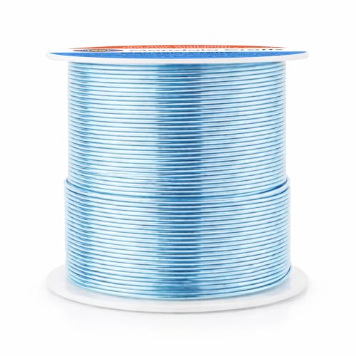 Image of Mandala Crafts 20 Gauge Ice Blue Anodized Aluminum Craft Wire, 100 FT | Colored, Flexible, Bendable, for Bonsai, Armature, Sculpting, Wire Wrapping, Jewelry Making, Weather & Tarnish Resistant