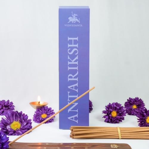 Image of Antariksh Luxury Incense Sticks | 60 Bambooless Incense Sticks | Pure Sheesham Wood Stand | Long Lasting Fragrance | Complete Sensory Journey | Ethically Crafted | Pack of 4