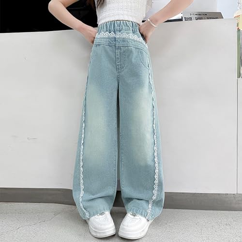 Baggy Jeans for Girls High Elastic Waisted Pants Casual Wide Leg Summer Trousers with Pockets Y2K Streetwear2