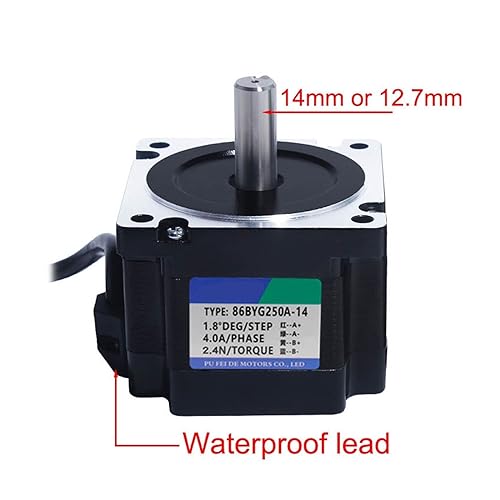 Moteur pas à pas 86 à couple élevé 2.4Nm et arbre robuste 14mm - 4