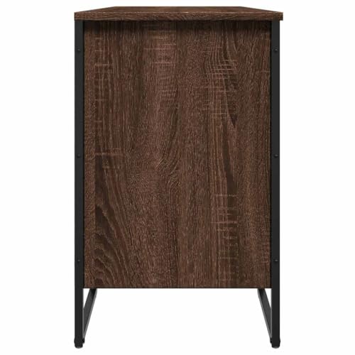 Armoire chaussures chêne marron et métal stable