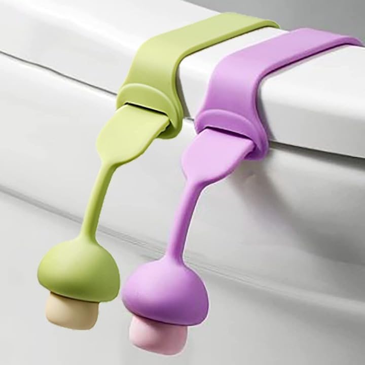 Scholazs® 2Pcs Toilet Seat Lifter For Bathroom Accessories | Toilet Seat Cover Sport Lifter Clip | Silicone Toilet Seat Cover Lifter | Self-Adhesive Toilet Seat Holder (Multicolor)-image-34