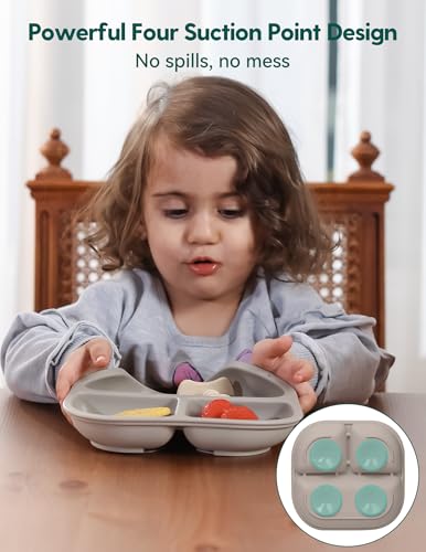 Babelio Silicone Divided Suction Plates (3-pack) — view 4