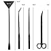 Aquarium Tweezers, Capetsma Stainless Steel Aquarium Plant Tools Long Aquascaping Tools Scissors Spatula Aquatic Plants Tool Set For Freshwater and Saltwater