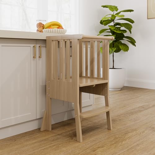 Image of Storkcraft Toddler Standing Tower Kitchen Step Stool, Driftwood