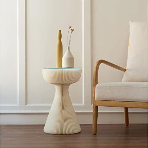 Table d'appoint pliable 33 cm petite table basse ronde jardin cour - 7